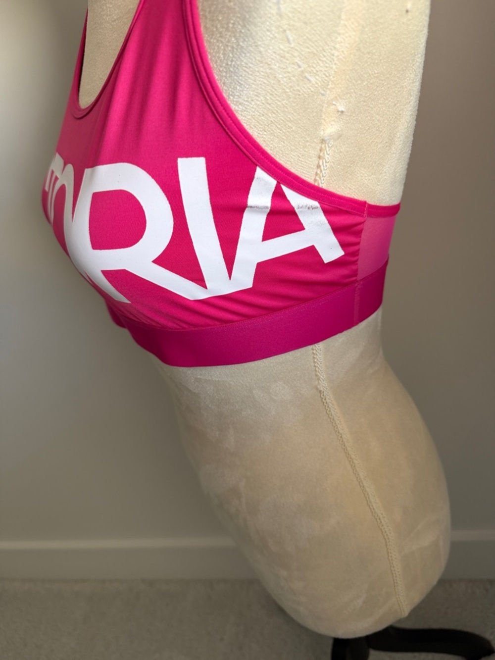 Victoria's Secret Fuchsia Sports Bra with White Logo - Picture 2 of 9